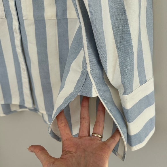 NWT Everlane Organic Cotton The Boxy Oxford Button Down Striped Oversized Shirt - Picture 10 of 16